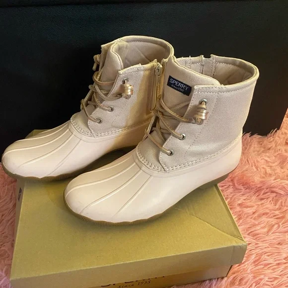 Sperry Kids Pink Duck Boots - Picture 5 of 12